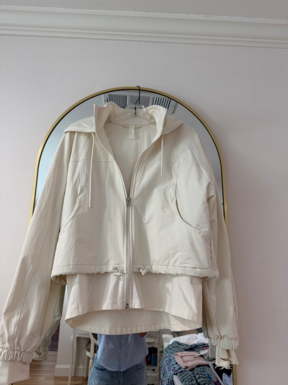 Zella Cream Hooded Zip Pocket Jacket